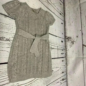 Old Navy Cable Knit Short Sleeve‎ Sweater Tie Dress Girls 18-24 Months